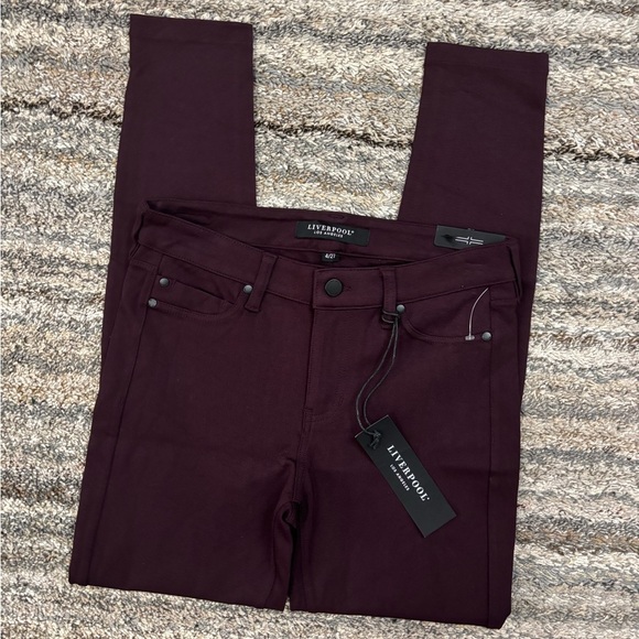 Liverpool Skinny Jeans In Aubergine Sz 4/27 NWT | Liverpool Mid Rise Skinny NEW- - Picture 4 of 13